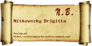 Nitkovszky Brigitta névjegykártya